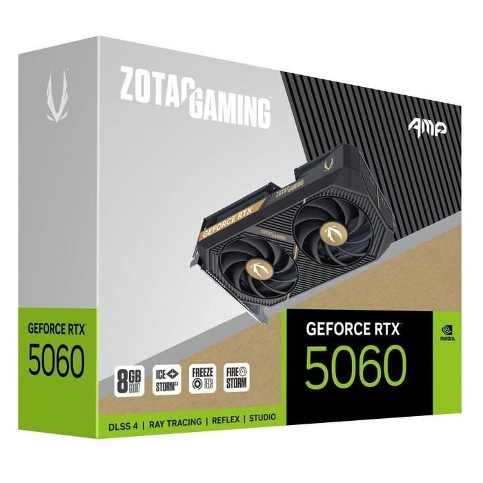 Zotac GAMING GeForce RTX 5060 AMP 8GB GDDR7 HDMI DisplayPort PCI Express 5.0 Dual Fan 6 Zotac GAMING GeForce RTX 5060 AMP 8GB GDDR7 HDMI DisplayPort PCI Express 5.0 Dual Fan 6