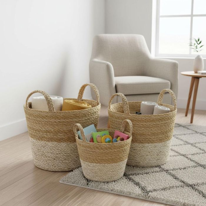 Inde Cesta Cónica Seagrass con Asas 30.5 x 34.1 x 30.3 cm 2 Inde Cesta Cónica Seagrass con Asas 30.5 x 34.1 x 30.3 cm 2