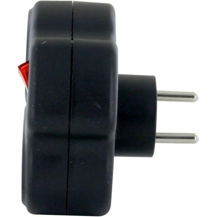Chacon CHA5411478400042 Dominó Eléctrico 3 Tomas 16A con Interruptor, Diseño Triángulo, Negro 3 Chacon CHA5411478400042 Dominó Eléctrico 3 Tomas 16A con Interruptor, Diseño Triángulo, Negro 3