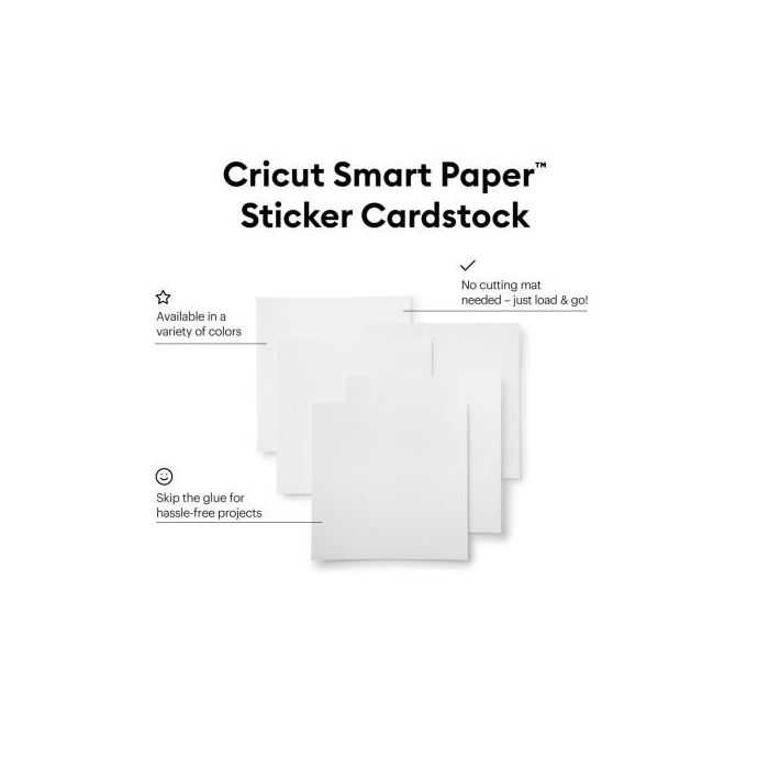 Cartulina Autoadhesiva para Plotter de corte Cricut Smrt Blanco 1