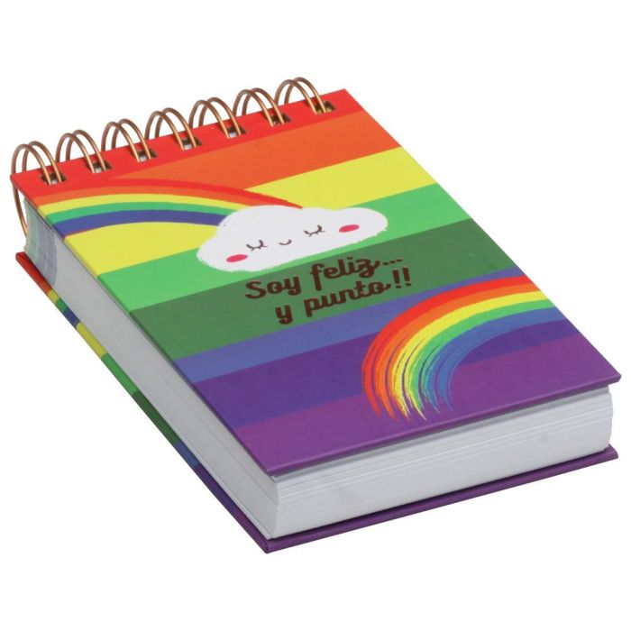 CMP General Libreta Con Espiral A6 Arcoiris, 150 Páginas a Color, Tapas Duras, 9.5x3 cm 2