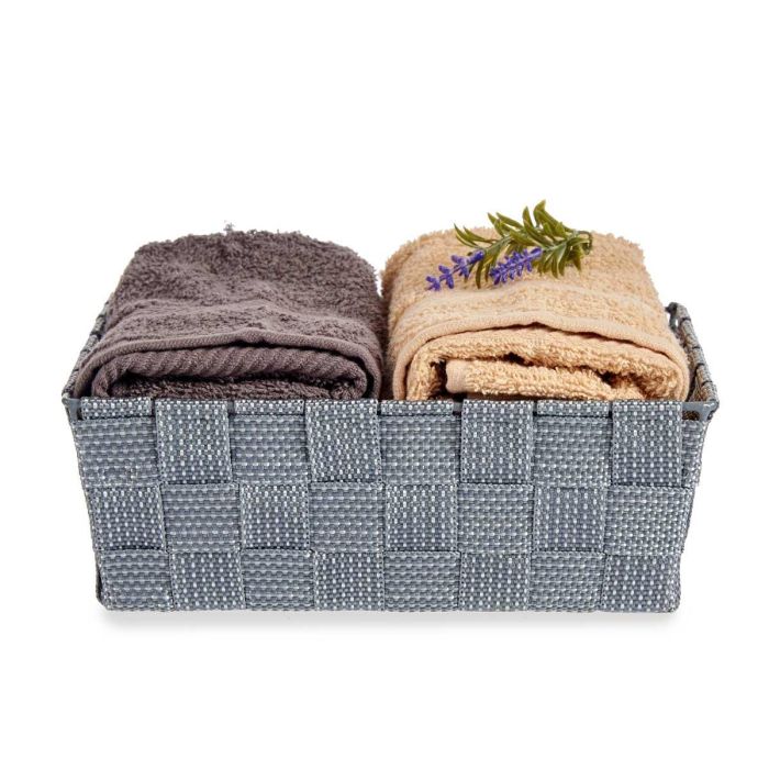 Cesta Tela Rect Sin Asas 24Cm Gris Kipit (24 Unidades) 4 Cesta Tela Rect Sin Asas 24Cm Gris Kipit (24 Unidades) 4