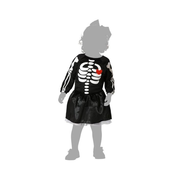 Disfraz Esqueleto Falda Niña Bebé Negro 12-24 Meses 2 Disfraz Esqueleto Falda Niña Bebé Negro 12-24 Meses 2