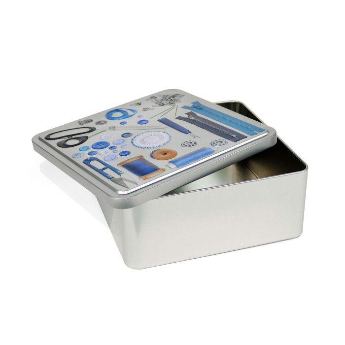 Estuche de metal para costura 19.7 x 19.7 x 8 cm - Inde (12 Unidades) 4 Estuche de metal para costura 19.7 x 19.7 x 8 cm - Inde (12 Unidades) 4