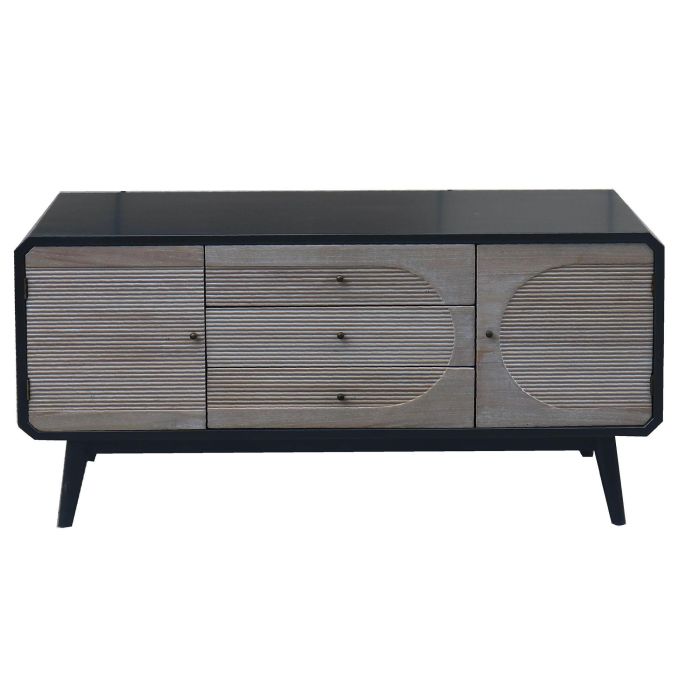 Mueble Tv Moderno DKD Home Decor Negro Natural 50 x 58 x 120 cm