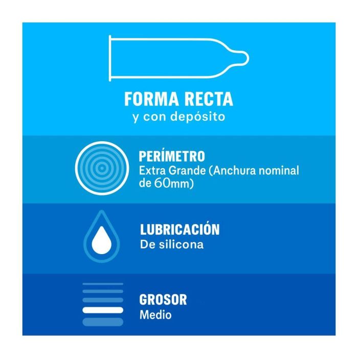 Durex Preservativos Natural XL Extra Grandes, 56 mm Ancho Nominal, de Látex Natural Lubricados para Máximo Confort, 12 Unidades 1
