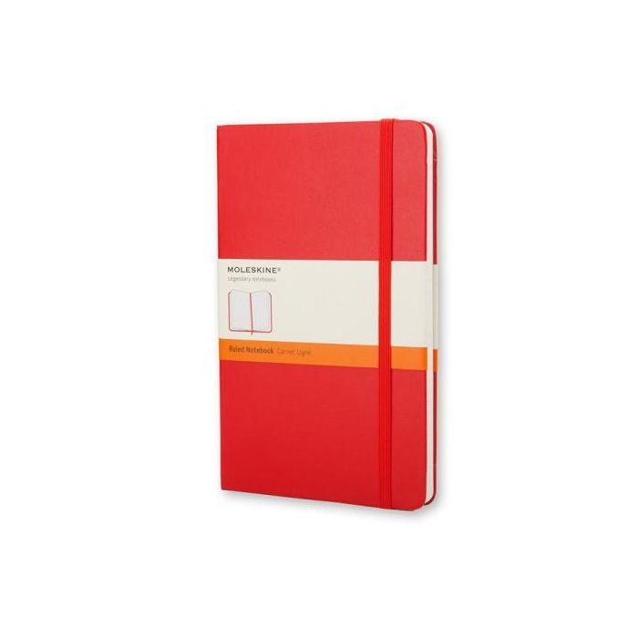 Moleskine LIBRETA CLASICA TAPA DURA ROJA P (9X14CM) RAYADA 192 hojas MM710R