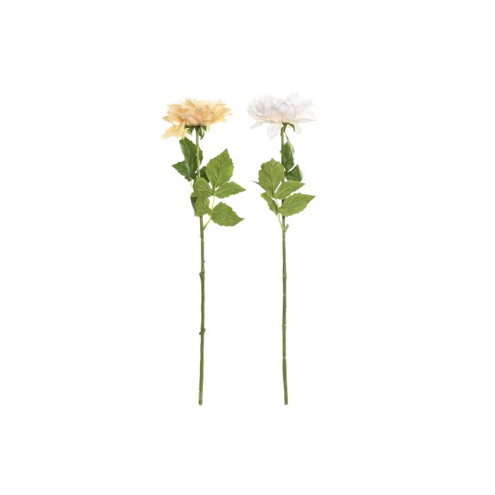Flor DKD Home Decor Blanco Amarillo 14 x 62 x 14 cm (12 Unidades) 2 Flor DKD Home Decor Blanco Amarillo 14 x 62 x 14 cm (12 Unidades) 2