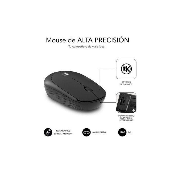 SUBBLIM Combo Business Slim Silencioso Inalambrico 2.4G Negro 3