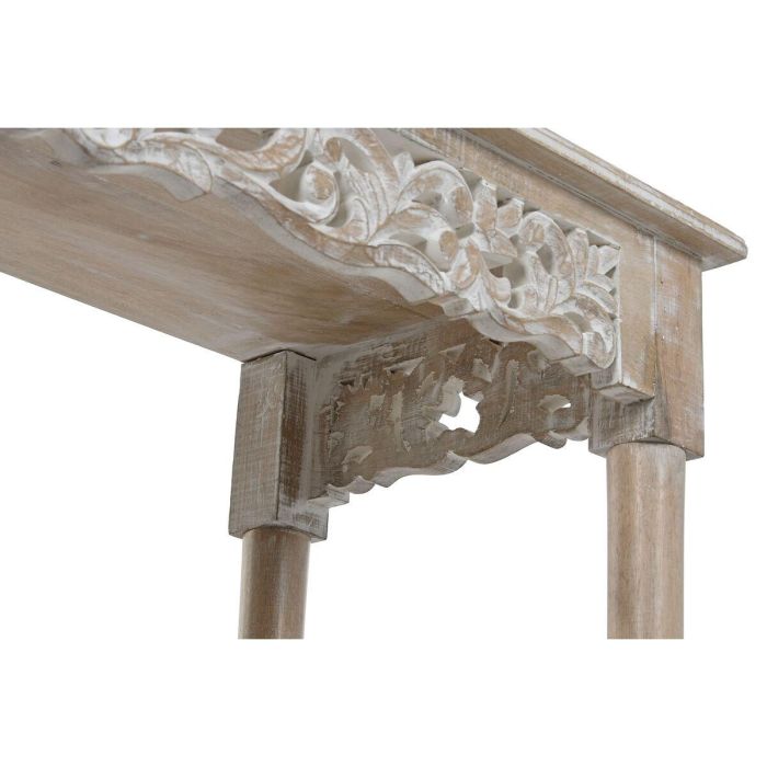 DKD Home Decor Consola Indio de Madera de Mango Natural y Blanco, Desmontable, 100.5 cm Ancho x 39 cm Fondo x 79 cm Alto 3 DKD Home Decor Consola Indio de Madera de Mango Natural y Blanco, Desmontable, 100.5 cm Ancho x 39 cm Fondo x 79 cm Alto 3