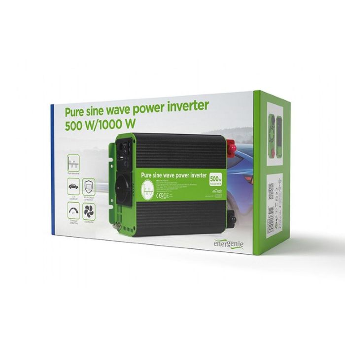 EnerGenie EG-PWC-PS500-01 adaptador e inversor de corriente Auto 500 W Negro, Verde 2 EnerGenie EG-PWC-PS500-01 adaptador e inversor de corriente Auto 500 W Negro, Verde 2