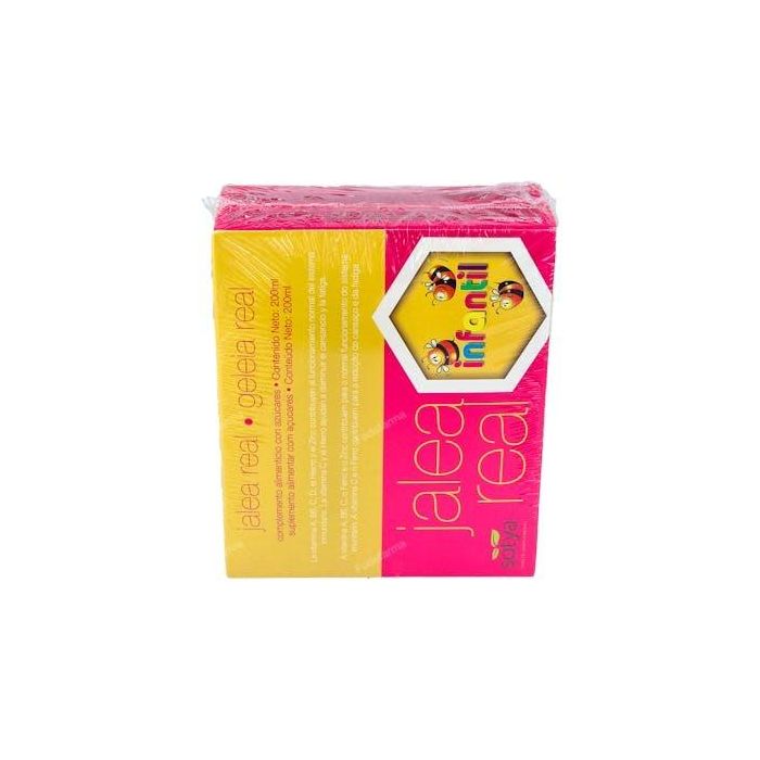 SOTYA Jalea Real Infantil con Vitaminas A, B6, C, D, Hierro y Zinc para Inmunidad y Fatiga 20 Ampollas de Cristal
