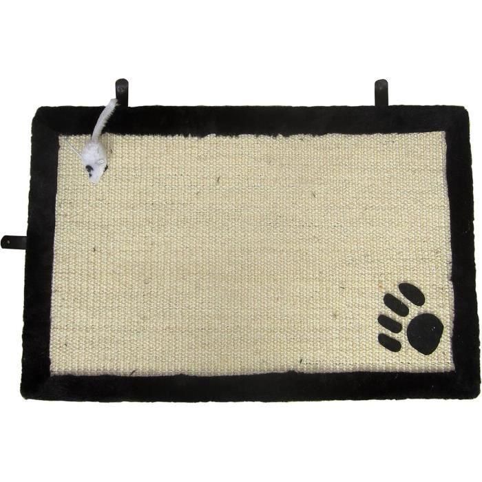 Aime Alfombra Rascador de Sisal para Gatos con Juguete Colgante (Ratón) - 35x55 cm - Uso Múltiple: Suelo y Pared