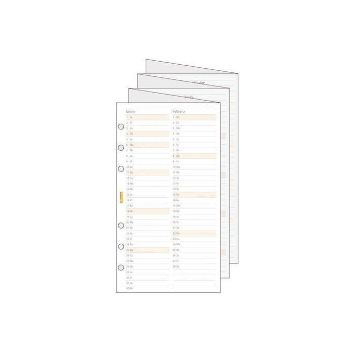Recambio Agenda Anual (2026) Finocam C996 Classic 609 94X171 Planificador Desplegable Anualidad