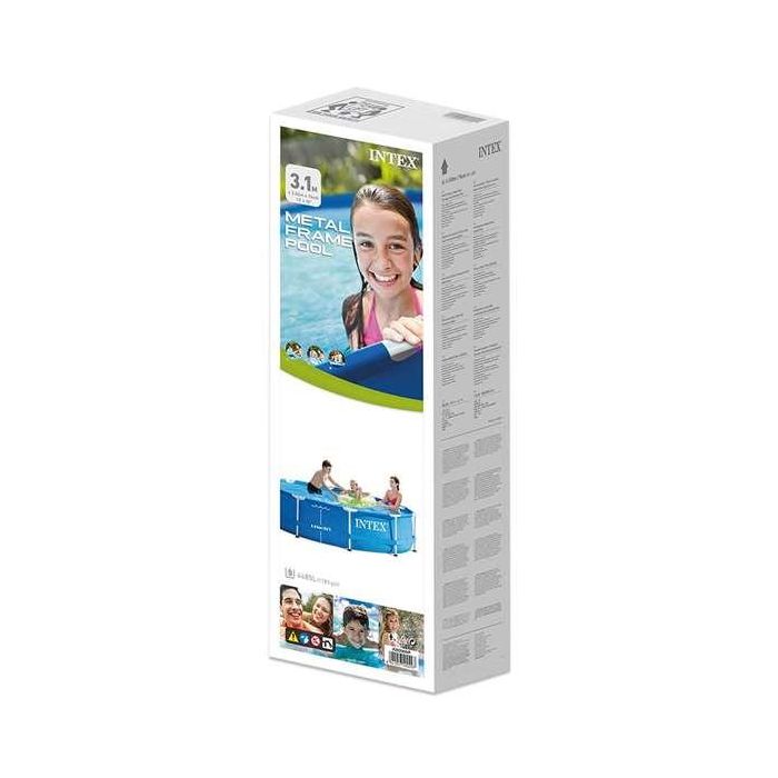 Intex Piscina Metal Frame Redonda 305x76cm 4485L Sin Depuradora para Niños y Adultos 11