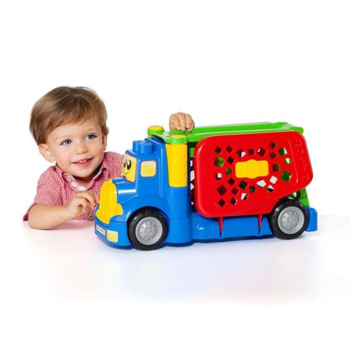 Molto Camión Portacoches 82 cm con 1 Coche y 10 Blocks, Luces y Sonidos, Pilas Incluidas, Plástico para Niños 1+ Años 12 Molto Camión Portacoches 82 cm con 1 Coche y 10 Blocks, Luces y Sonidos, Pilas Incluidas, Plástico para Niños 1+ Años 12