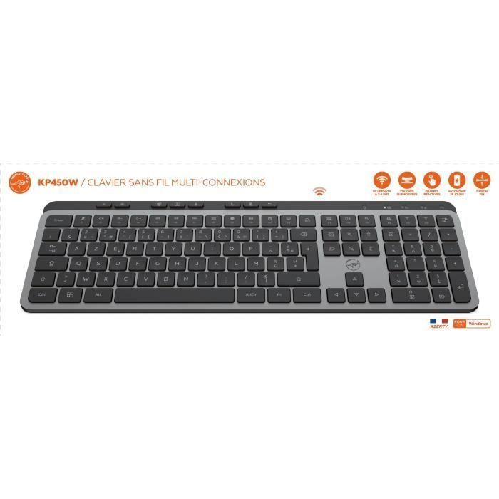 Teclado inalámbrico - Teclas planas - MOBILITY LAB - KP450W - AZERTY - FR - Multiconexiones - Negro 0 Teclado inalámbrico - Teclas planas - MOBILITY LAB - KP450W - AZERTY - FR - Multiconexiones - Negro 0