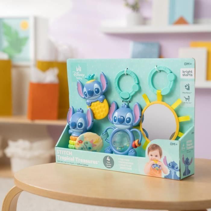 Disney Baby BRI0074451174733 Stitch - Set de Regalo de Nacimiento 4 Juguetes para Recién Nacidos: Sonajero, Mordedor y Multisensoriales 5 Disney Baby BRI0074451174733 Stitch - Set de Regalo de Nacimiento 4 Juguetes para Recién Nacidos: Sonajero, Mordedor y Multisensoriales 5