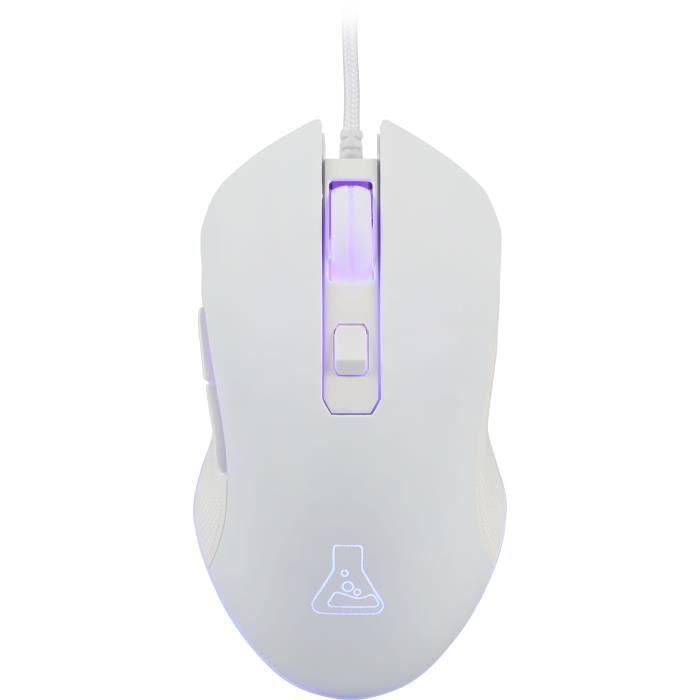 Gaming Mouse - Wired Illuminated - 6400 Dpi - White