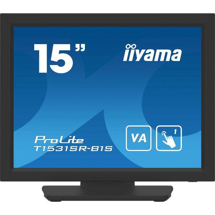 iiyama T1531SR-B1S Monitor Táctil 15" 4:3 XGA VA Resistiva HDMI+DP Negro 1