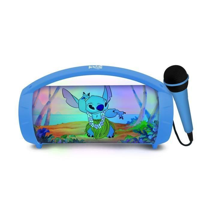 LEXIBOOK Altavoz Inalámbrico Bluetooth Stitch Disney con Micrófono Karaoke, Entrada Aux, USB y SD, Batería Recargable 3h 1 LEXIBOOK Altavoz Inalámbrico Bluetooth Stitch Disney con Micrófono Karaoke, Entrada Aux, USB y SD, Batería Recargable 3h 1