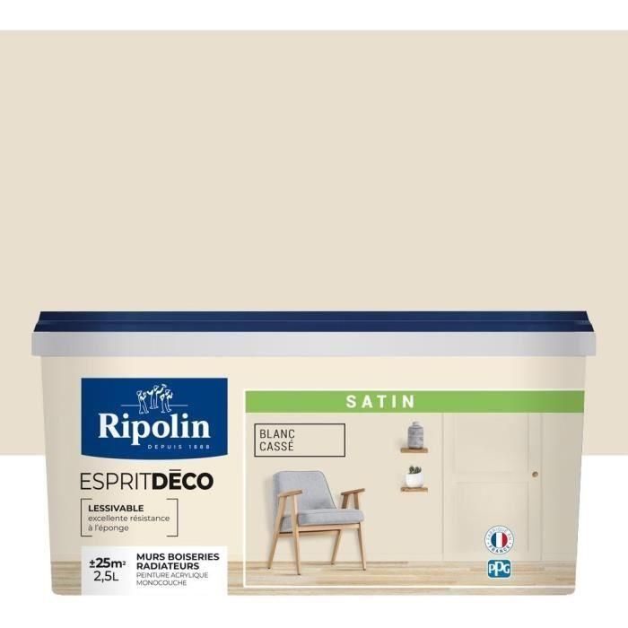 Ripolin Pintura Pared Monocapa Gran Cobertura Multisuperficie Satén Blanco Roto 2.5L Ripolin Pintura Pared Monocapa Gran Cobertura Multisuperficie Satén Blanco Roto 2.5L