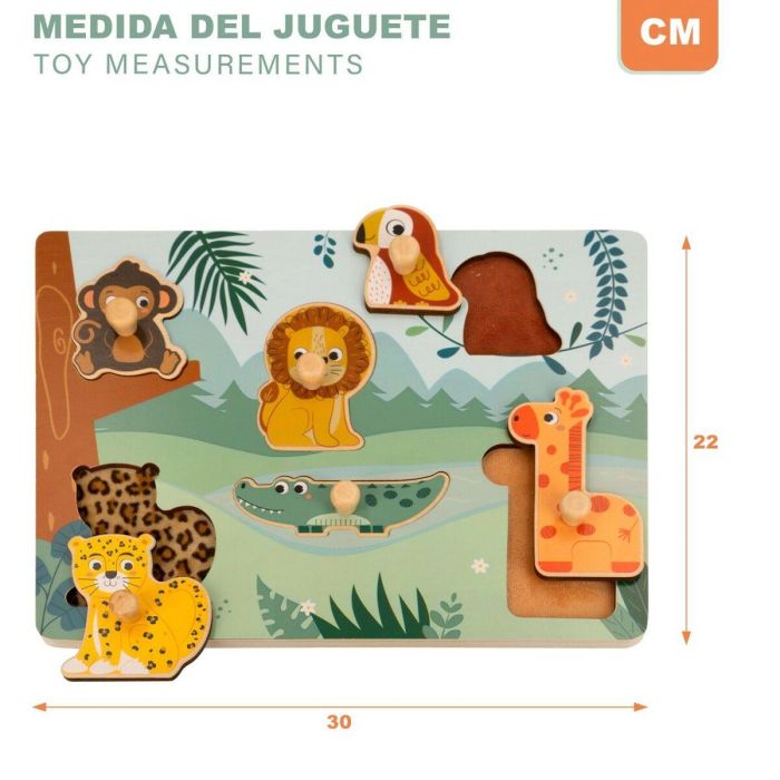 Puzzle Infantil de Madera Woomax (12 Unidades) 2 Puzzle Infantil de Madera Woomax (12 Unidades) 2