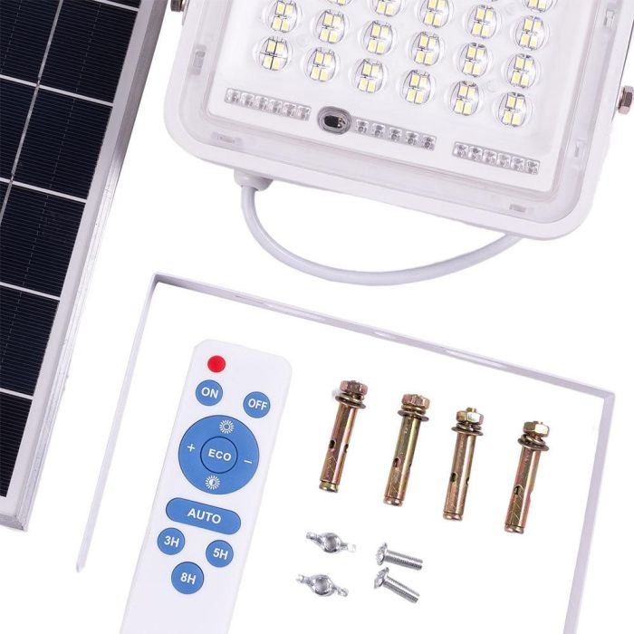 Proyector LED Solar 30W 6500K Panel: 6V/6W Batería: 3,2V/3000MaH Control Remoto [HO-SOLARFL-30W-02] 5