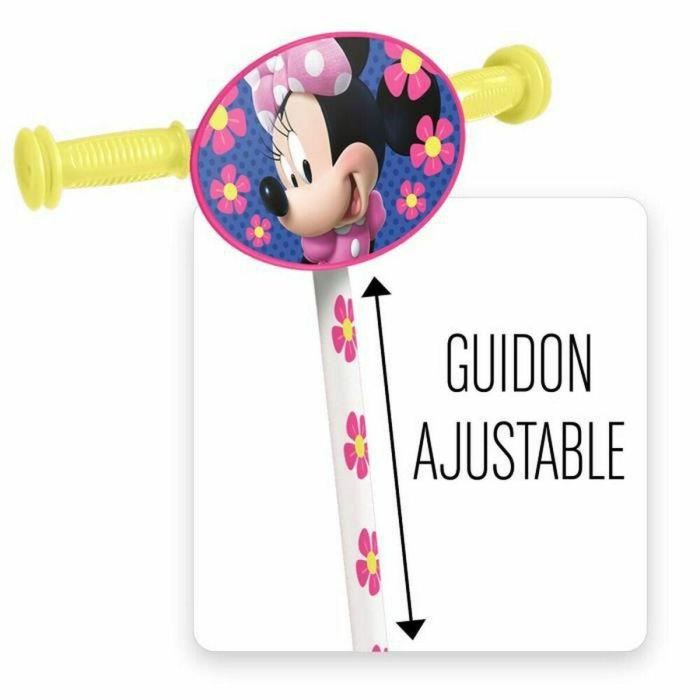 Disney Scooter de 3 Ruedas Minnie, Altura Regulable, Bandeja Antideslizante, Manijas Anti-Pellizcos, Ruedas de PVC para Niños 3 Disney Scooter de 3 Ruedas Minnie, Altura Regulable, Bandeja Antideslizante, Manijas Anti-Pellizcos, Ruedas de PVC para Niños 3