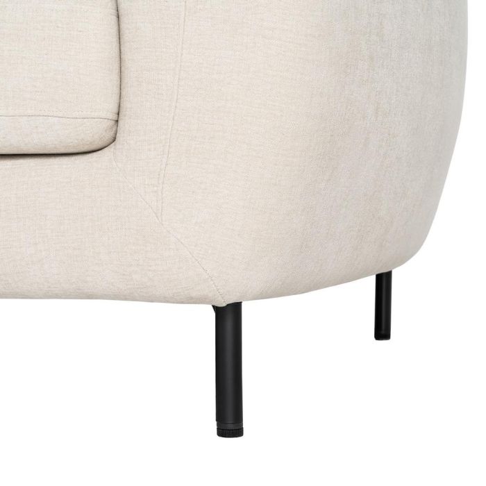 Sofá 2 Plazas Crema Tejido-Metal 189 X 92 X 88 cm