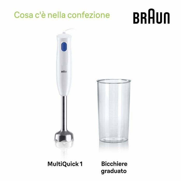 Batidora de Vaso Braun MQ10.001MWH Blanco 450 W 15