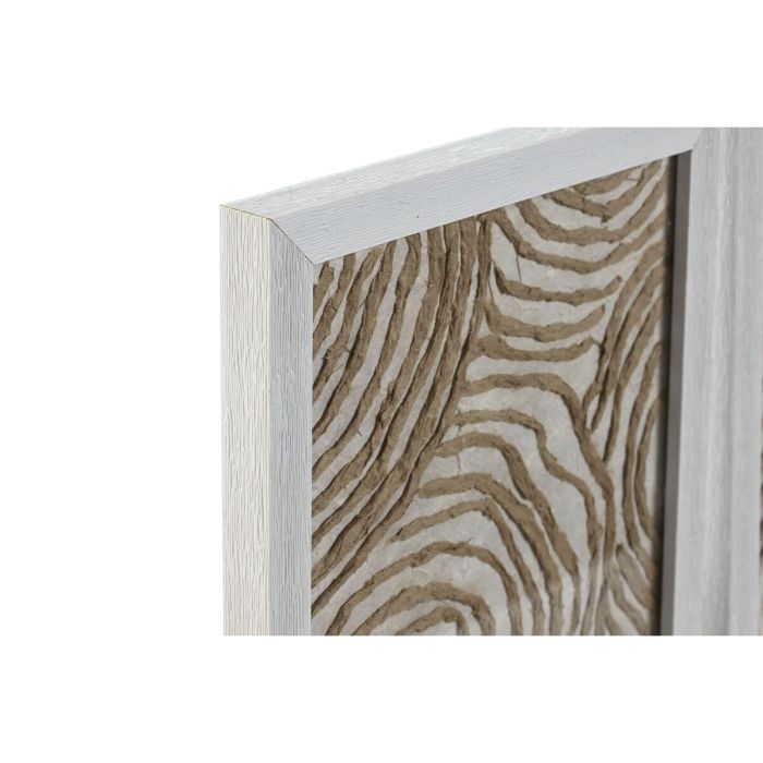 Cuadro Moderno DKD Home Decor Natural Blanco 2 x 30 x 20 cm Set de 2 3 Cuadro Moderno DKD Home Decor Natural Blanco 2 x 30 x 20 cm Set de 2 3