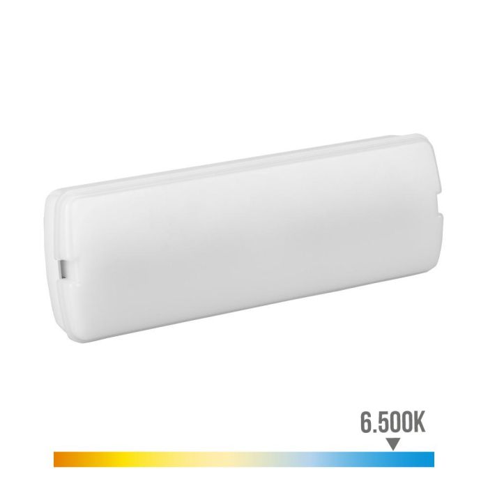 EDM Aplique de Emergencia LED 3.5W 160LM 24x4x8cm, Protección Sobrecarga, Luz Día 6500K, IP20 EDM Aplique de Emergencia LED 3.5W 160LM 24x4x8cm, Protección Sobrecarga, Luz Día 6500K, IP20