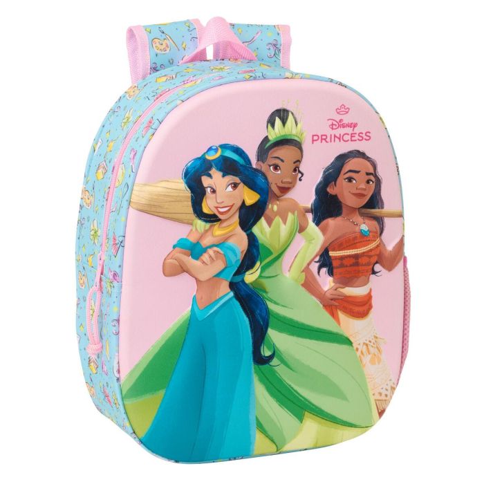 Safta Mochila 3D Princesas Disney 3D 27x33x10 cm 4