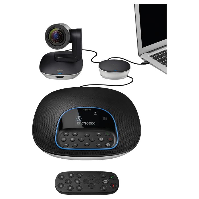 Logitech GROUP Sistema de Videoconferencia Enfoque Automático Full HD para Salas de Reunión Medianas a Grandes