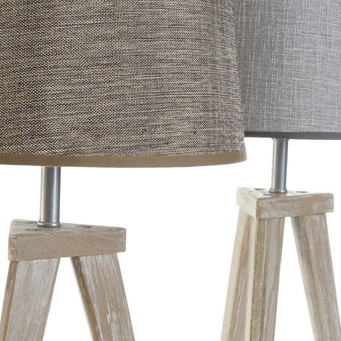 Lampara Sobremesa Alpino DKD Home Decor Natural Gris 30 x 57.5 x 30 cm (2 Unidades) 3