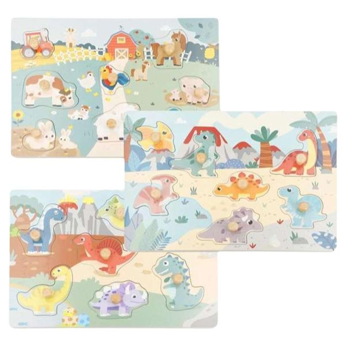 Puzzle madera dinosaurio 29,5x25x21,5 cm - modelos surtidos Puzzle madera dinosaurio 29,5x25x21,5 cm - modelos surtidos