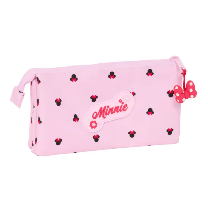 Portatodo Triple Minnie Mouse Naive Rosa 22 x 12 x 3 cm 1
