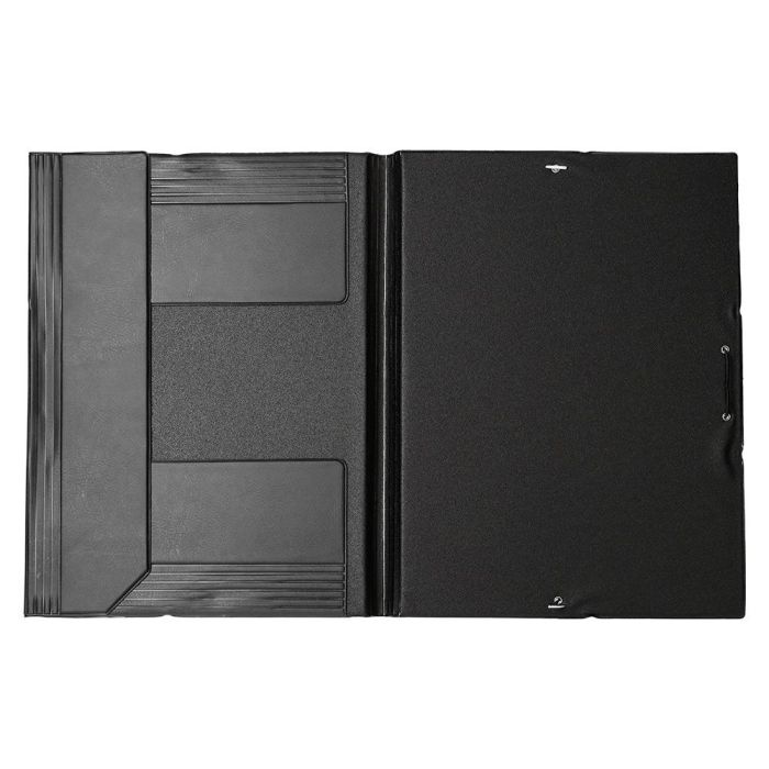 Carpeta Liderpapel Gomas Folio Solapas Plastico Negra 3