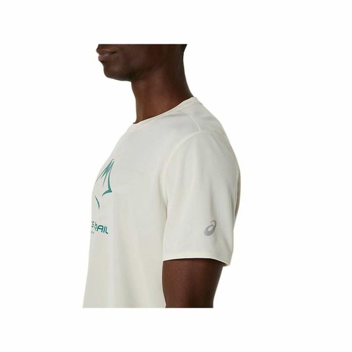 Camiseta de Manga Corta Hombre Asics Fujitrail Logo Ss Top Blanco 1