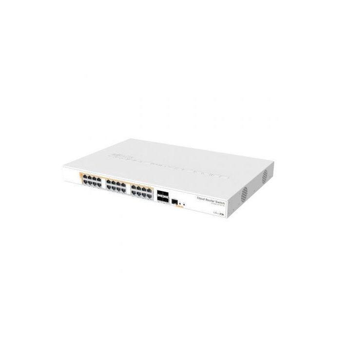 Mikrotik CRS328-24P-4S+RM Switch 28 Puertos Gigabit Ethernet 24 PoE 4 SFP+ 10Gbps Montaje Rack 500W