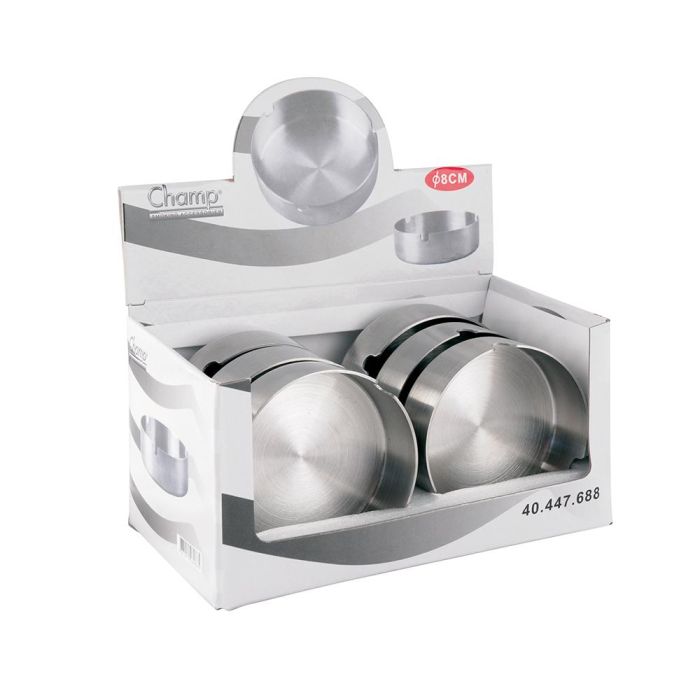 Polyflame Cenicero de Acero Inoxidable Ø8cm Cenicero Metálico Clásico 1