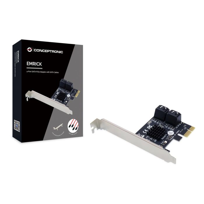 Conceptronic Tarjeta Controladora PCI Express, 4 Puertos SATA 6Gbps, Compatible con Windows, ASMedia1061 2