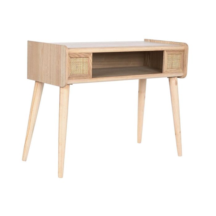 Consola Home ESPRIT Ratán Madera de Paulonia 80 x 35 x 63 cm