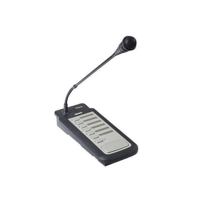 Bosch LBB1925/10 Estación de Llamada PLENA 6 Zonas con Micrófono de Condensador Unidireccional y Tecla PTT