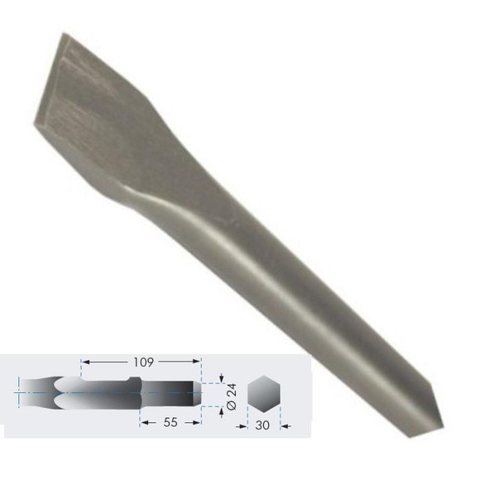 Cincel Martillo Demoledor 30X410Mm Hitachi Cincel Martillo Demoledor 30X410Mm Hitachi