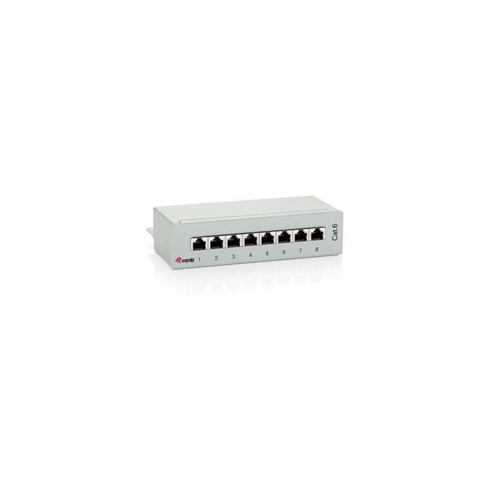 Equip Patchpanel 8x RJ45 Cat6 FTP Desktop ISO/IEC hellgrau