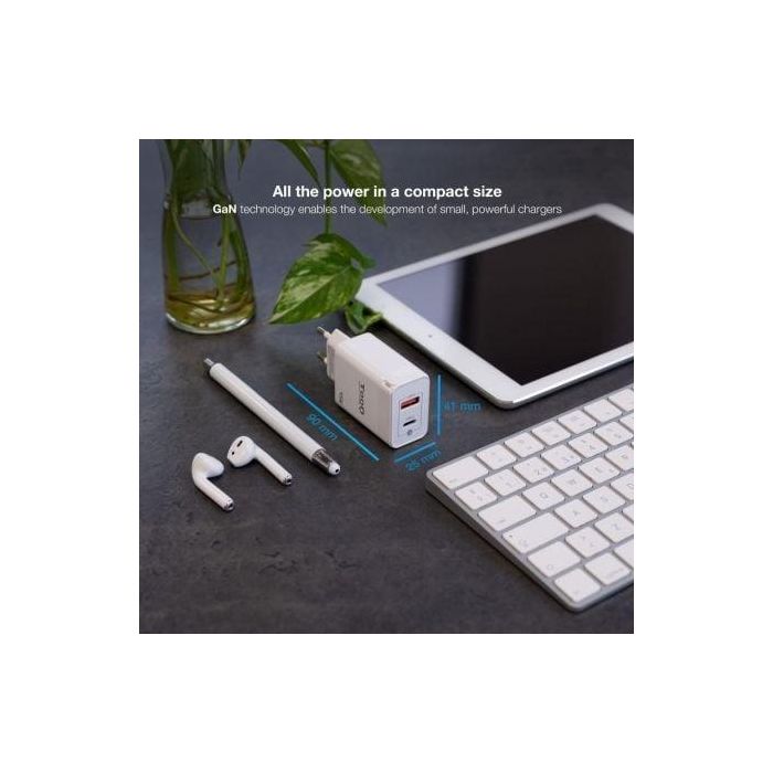 TooQ Cargador de Pared GaN USB-C/PD + USB-A/QC 45W Blanco TQWC-GANQCPD45WT 3 TooQ Cargador de Pared GaN USB-C/PD + USB-A/QC 45W Blanco TQWC-GANQCPD45WT 3