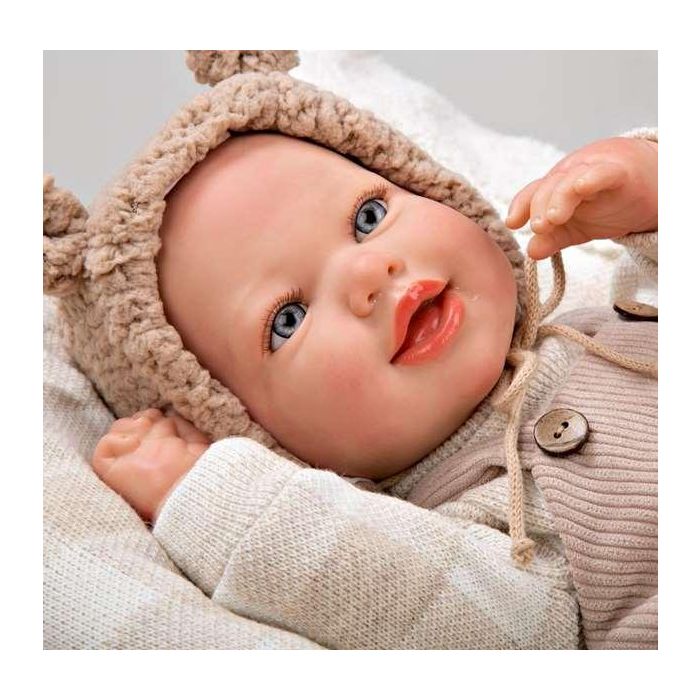 Muñecas Arias Muñeco Reborn Ruben c/cojin, Cuerpo Blando 45 cm 4