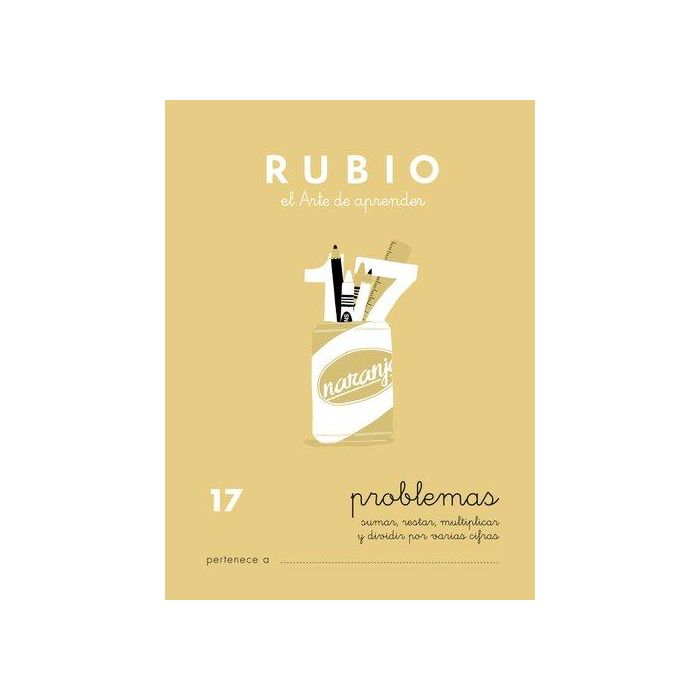 Cuaderno Rubio A5 Operaciones Y Problemas Nº 17 - Sumas, Restas, Multiplicaciones Y Divisiones Por Varias Cifras (+10 Años) (Set de 10)